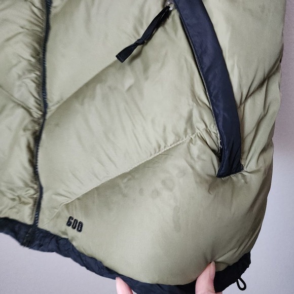 THE NORTH FACE Y2K Nuptse 600‎ Down Puffer Vest Green Black Gorpcore XXL - Picture 6 of 9